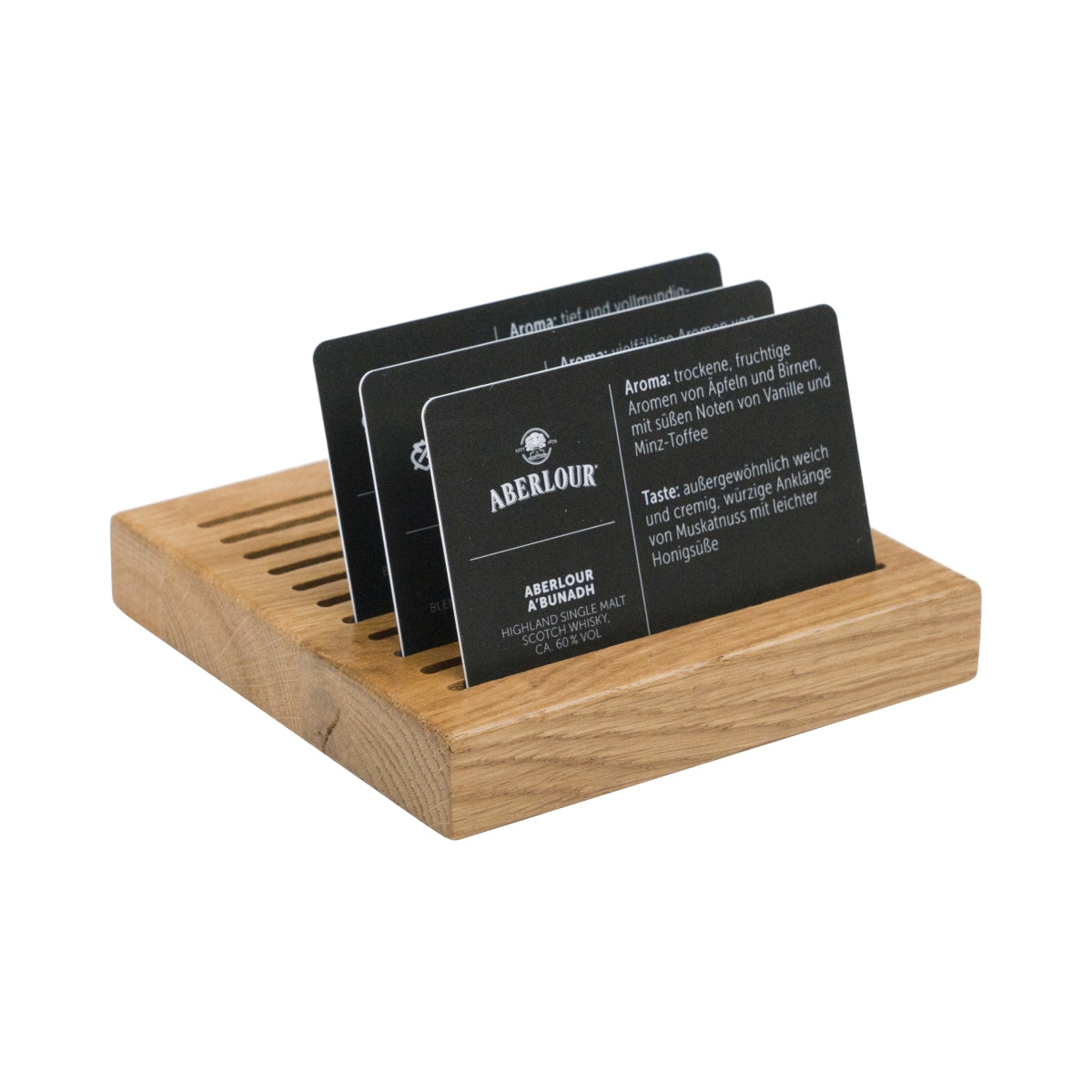 1 Aberlour Whiskey Glorifier Groß 5xGläserhalter + 5xRezepte Schwarz/Braun Holz/Metall neu – Ansicht 3