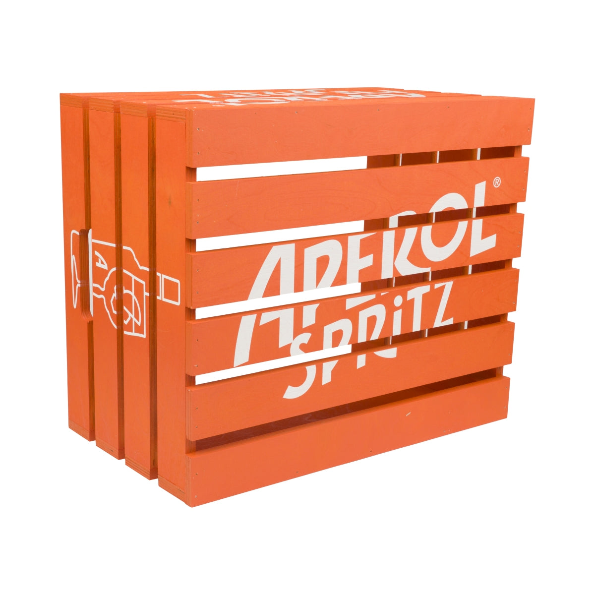 1 Aperol Spritz Likör Holzkiste Tisch 45x37x25 cm Orange "Aperol" neu – Ansicht 4
