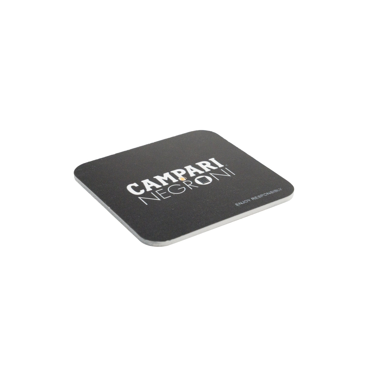 1 Campari Likör Untersetzer LED-Coaster Negroni Schwarz Quadrat weiße Schrift neu – Ansicht 3
