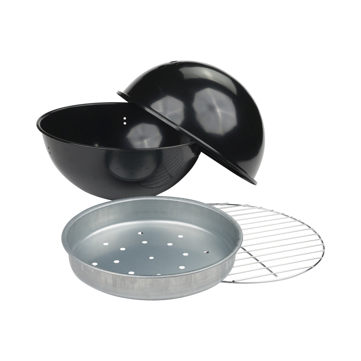 1 No Name Outdoor Grill Mini-Kugelgrill "Cookout" ca 31cm Durchmesser Schwarz inkl. Zubehör neu – Ansicht 2