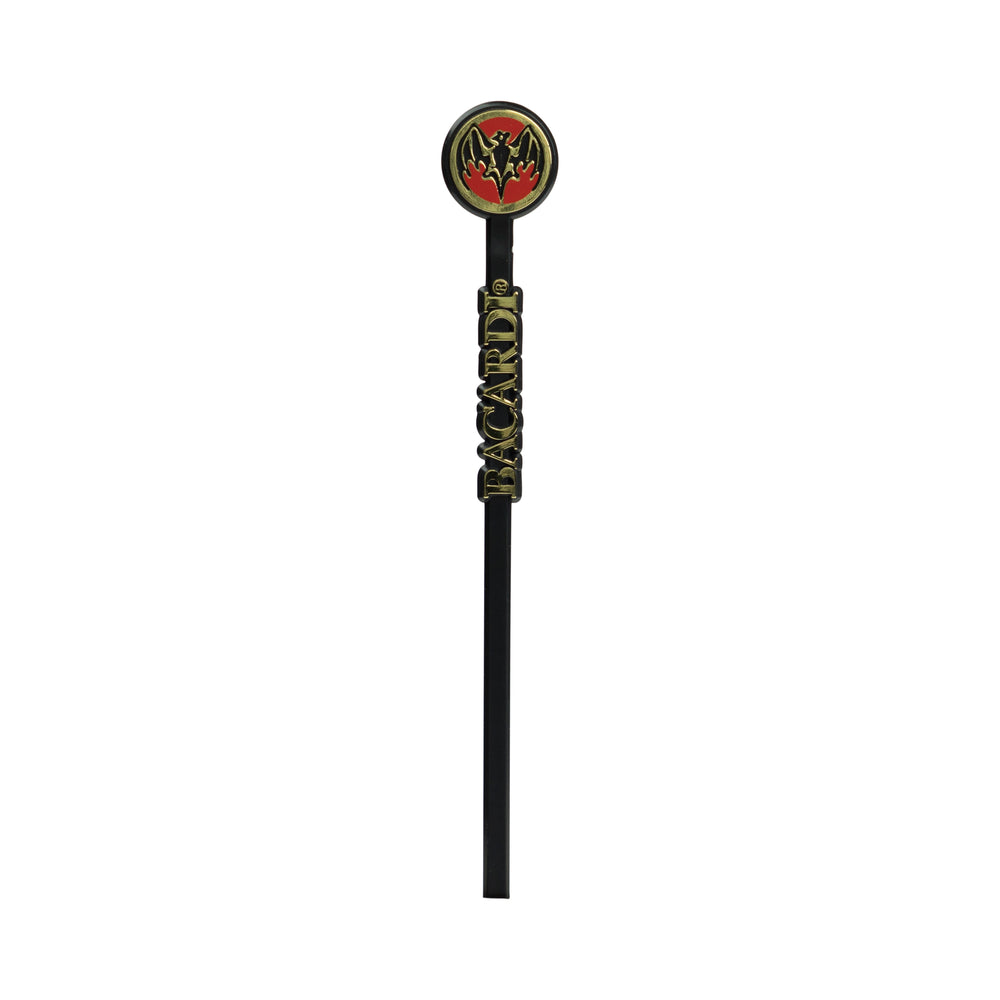 100x Bacardi Rum Stirrer schwarz Cocktail Rührstab Longdrink Deko Glas Gastro