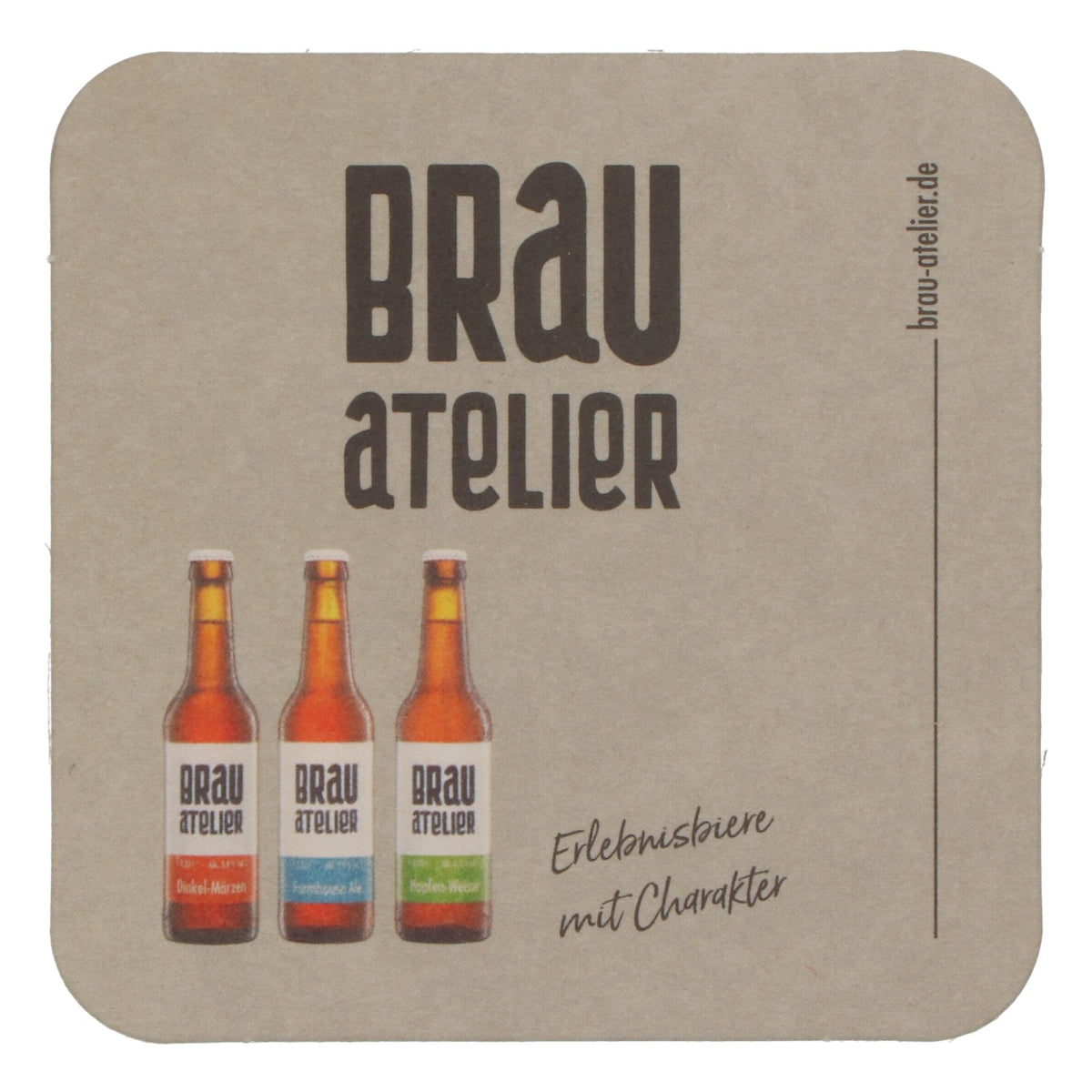 100x Brauatelier Bier Bierdeckel Untersetzer Glasuntersetzer 9,5x9,5cm – Ansicht 3