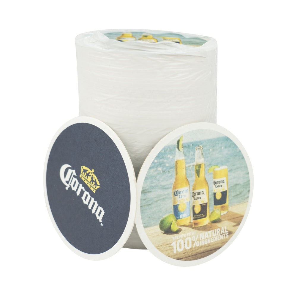 100x Corona Untersetzer Bierdeckel Ø9cm Coaster Flaschen Getränke Unterlage