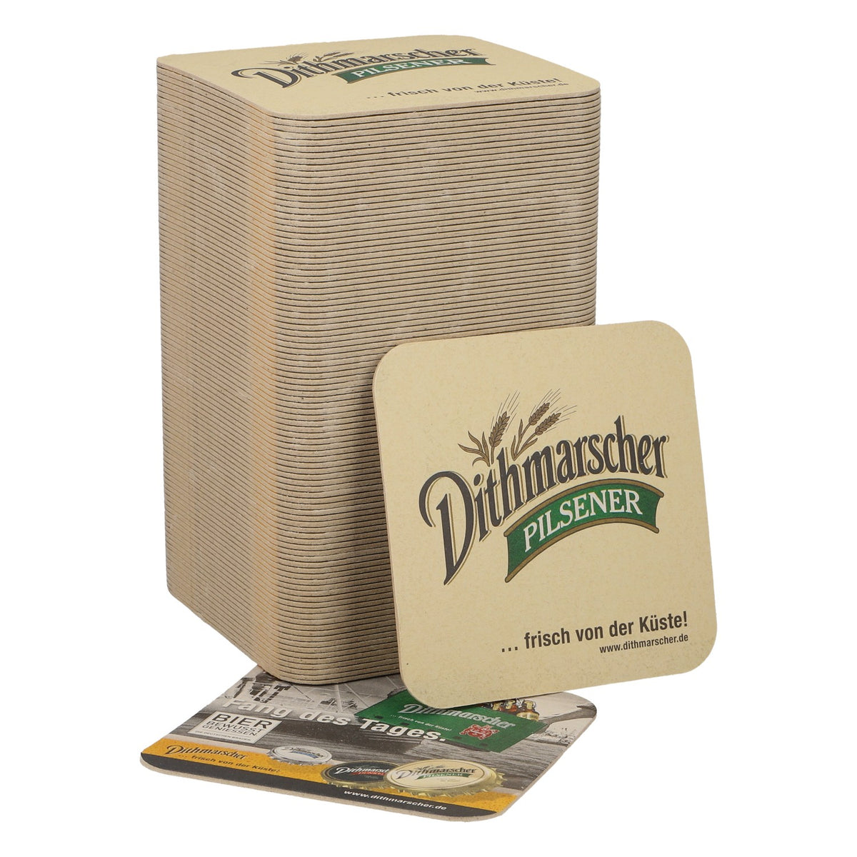 100x Dithmarscher Bier Untersetzer Bierdeckel Fang des Tages Barzubehör