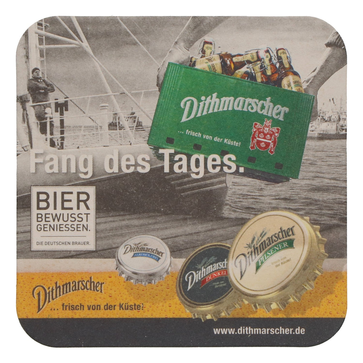 100x Dithmarscher Bier Untersetzer Bierdeckel Fang des Tages Barzubehör – Ansicht 4
