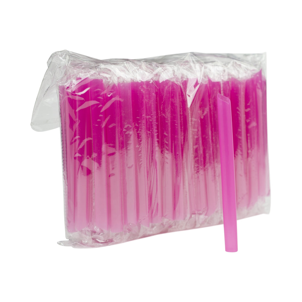 100x Einweg Strohhalm Bubble Tea Pink 15cm Jumbo Trinkhalm Röhrchen Wide Fat
