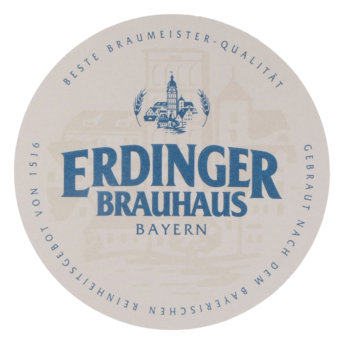 100x Erdinger Weissbräu Bier Bierdeckel Untersetzer rund 10,5 cm Durchmesser weiß "Helles" – Ansicht 3