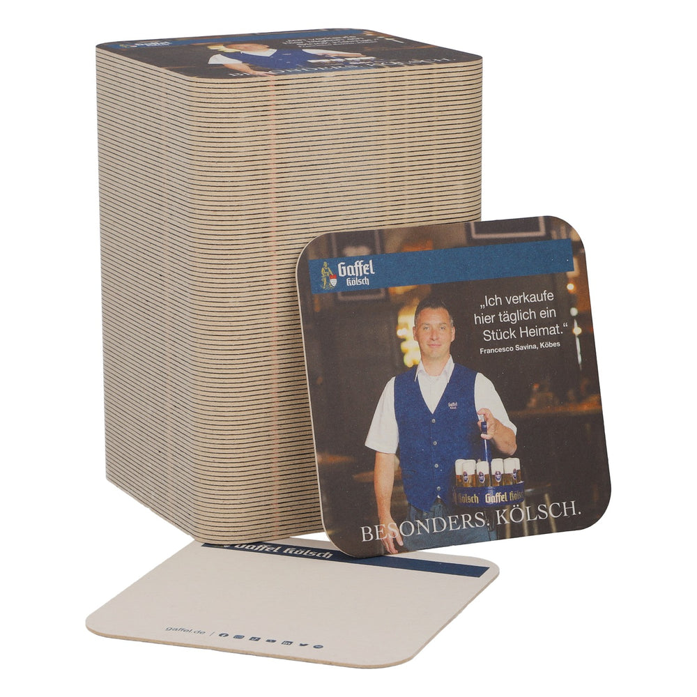 100x Gaffel Bier Bierdeckel Untersetzer Glasuntersetzer Barzubehör Francesco Savina