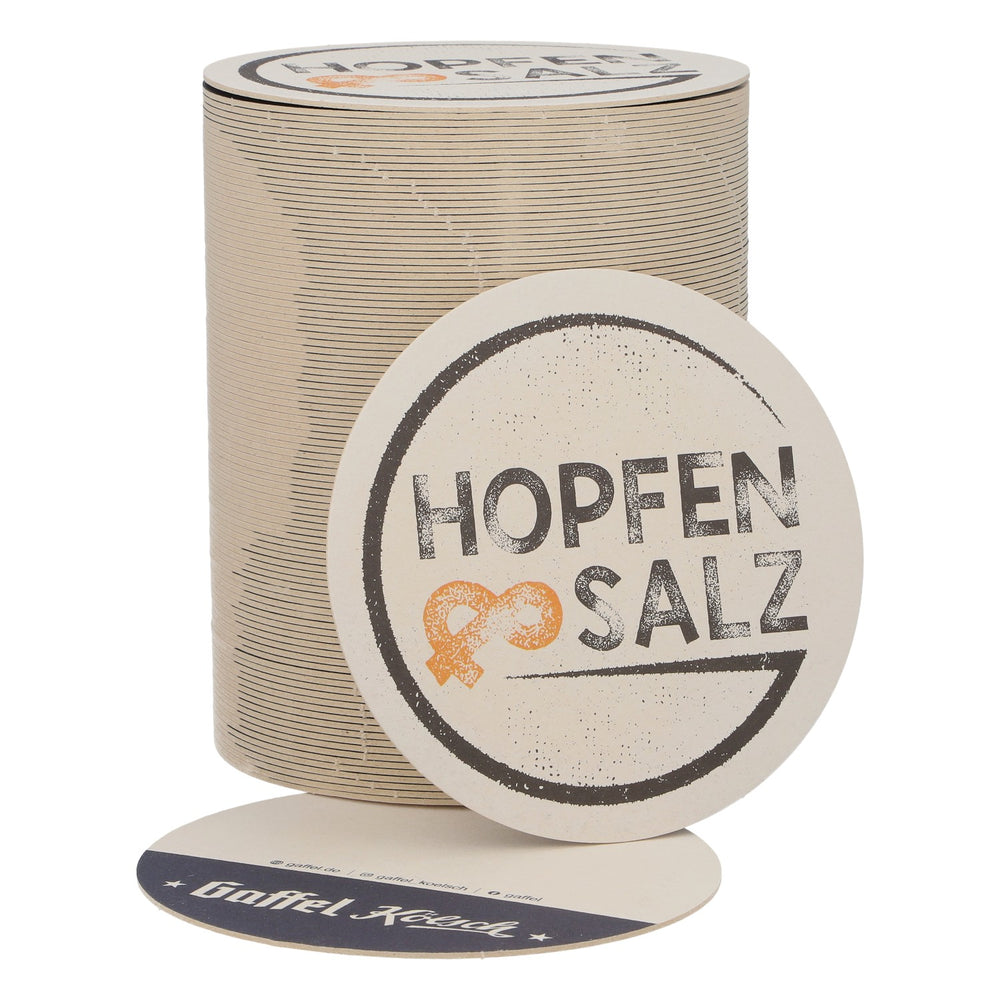 100x Gaffel Bier Bierdeckel Untersetzer Glasuntersetzer Hopfen&Salz