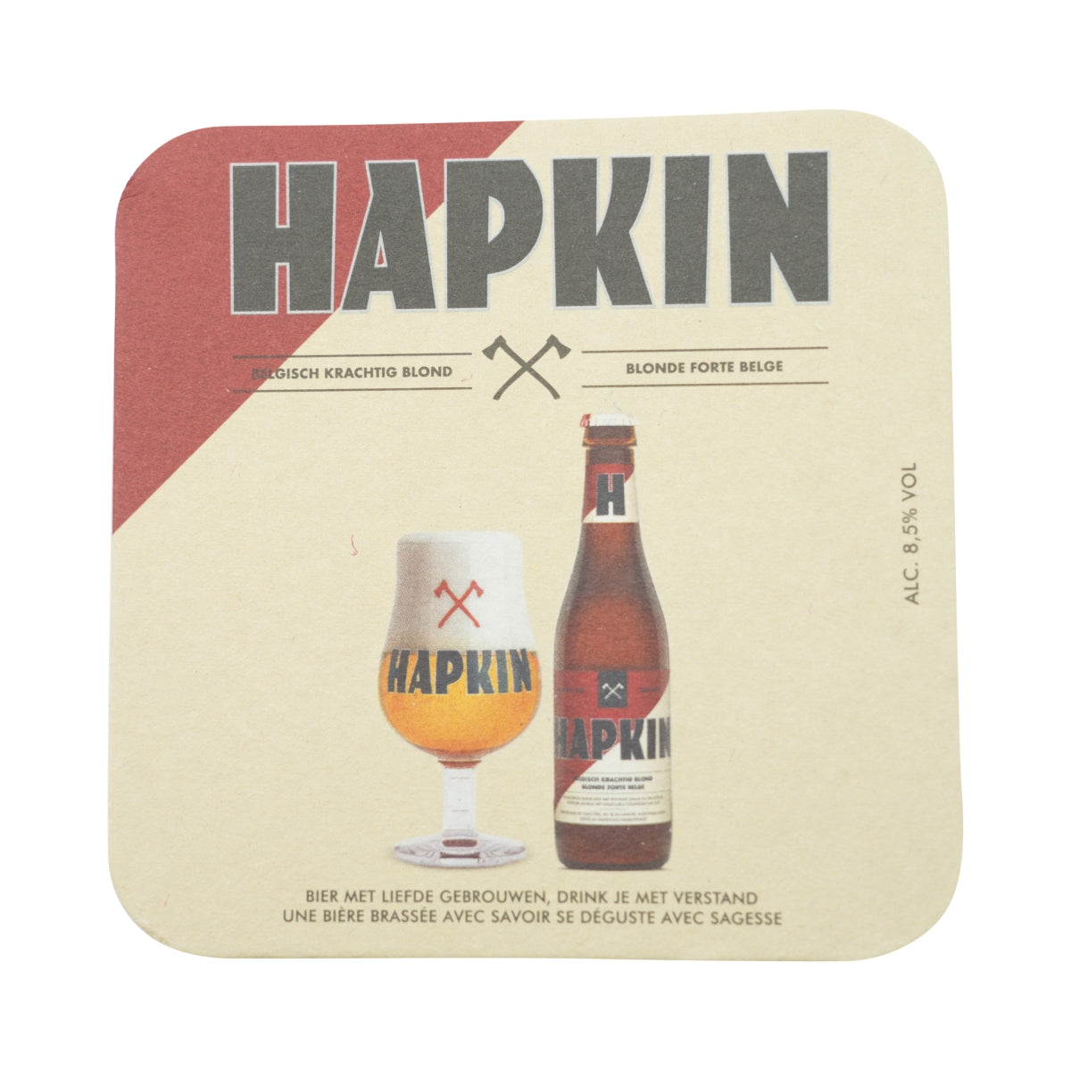 100x Hapkin Bierdeckel Untersetzer Coaster Filz Gläser Belgien Beer Gastro Bar – Ansicht 2