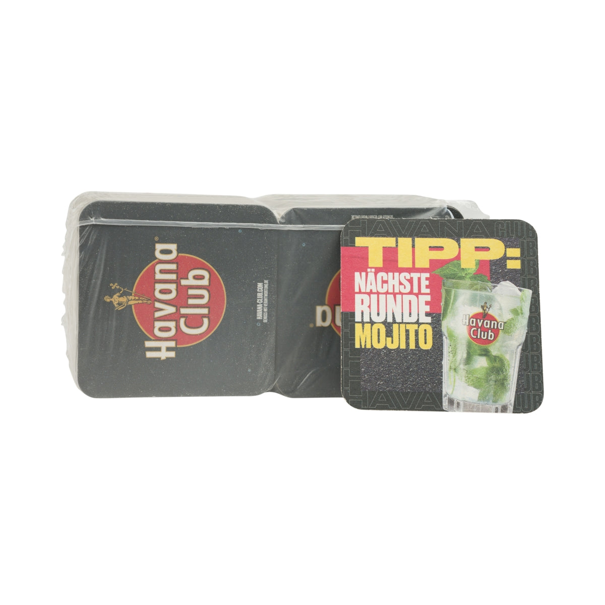 100x Havana Club Rum Untersetzer Bierdeckel Schwarz 9x9cm Mojito Bierfilz Glas – Ansicht 5