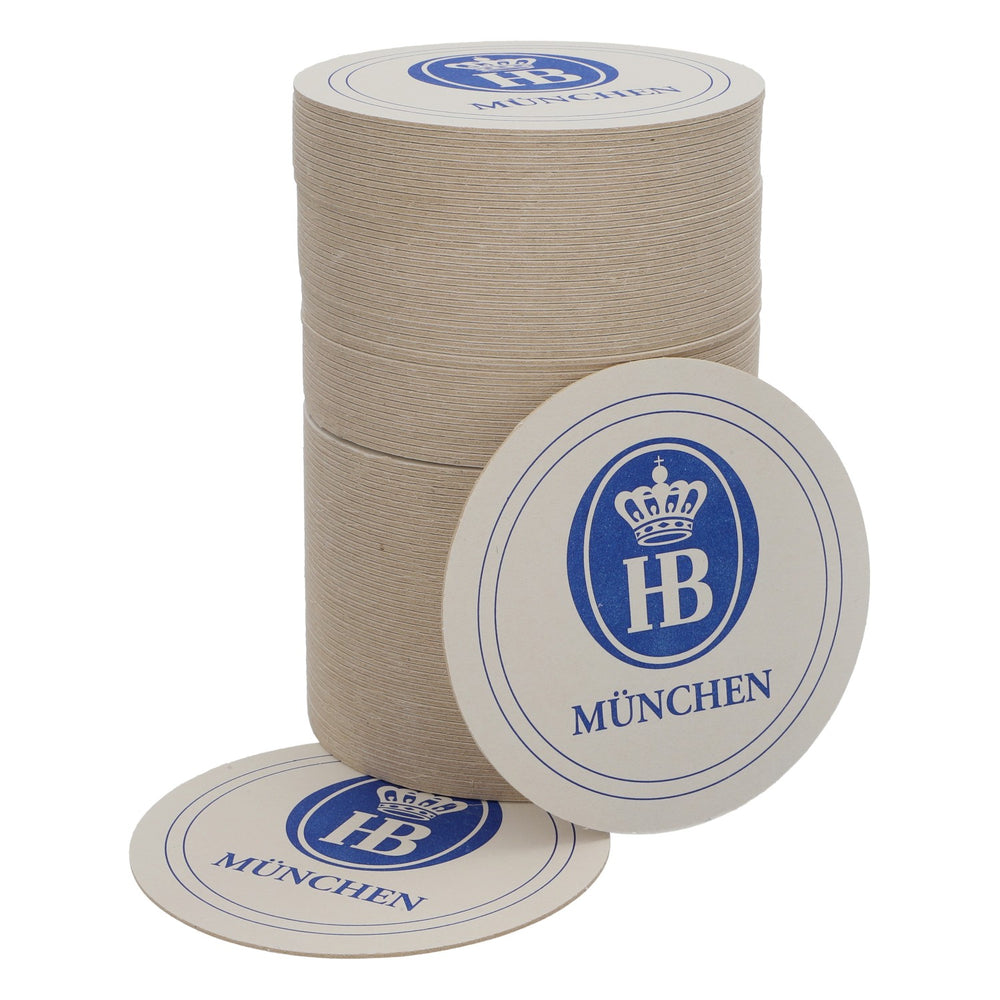 100x HB München Bier Bierdeckel Untersetzer Pappuntersetzer Glasuntersetzter10,5cm Durchmesser