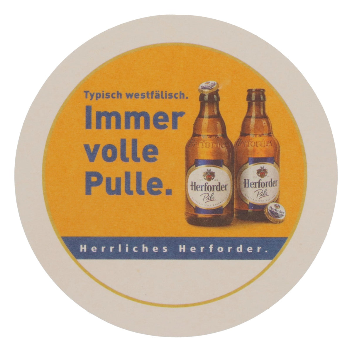 100x Herforder Brauerei Bier Bierdeckel Untersetzer Glasuntersetzer "Immer volle Pulle" – Ansicht 3