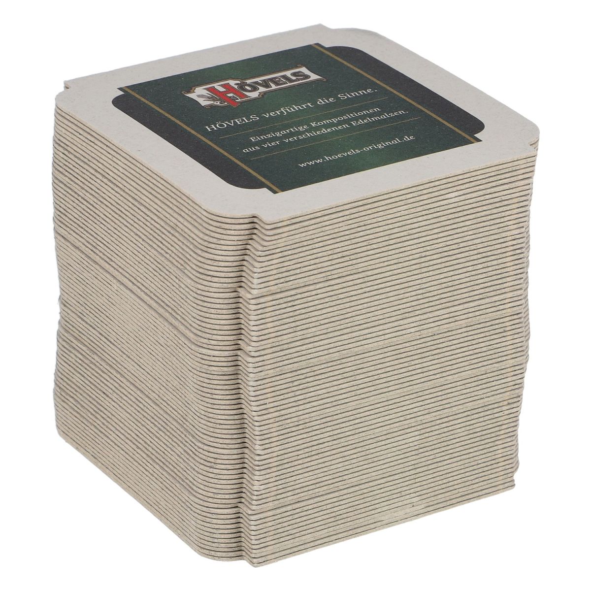 100x Hövels Untersetzer Bierdeckel 9,5x9,5cm Untersetzer Tropfschutz Gastro