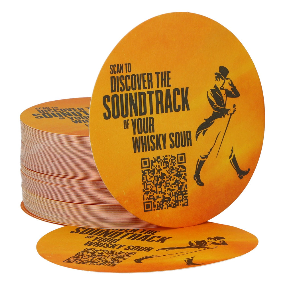 100x Johnnie Walker Whiskey Untersetzer Tropfschutz Bierdeckel orange