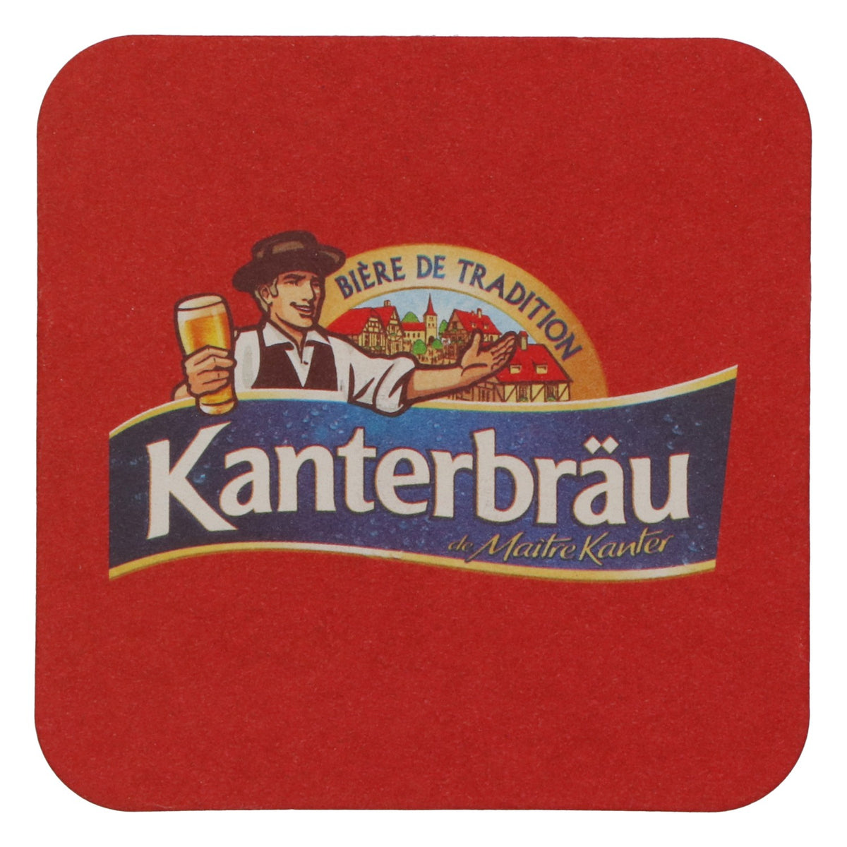 100x Kanterbräu Bier Untersetzer Biere de Tradition rotes Logo – Ansicht 3