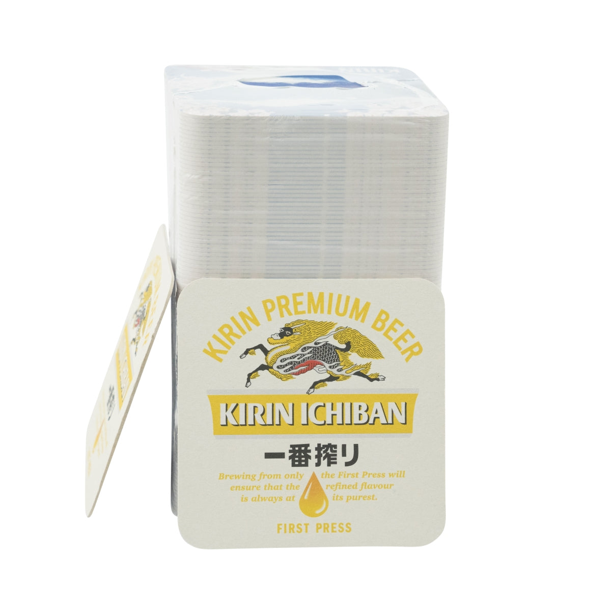 100x Kirin Ichiban Bierdeckel Untersetzer 9x9cm Coaster Beer Tropfschutz Gastro – Ansicht 2