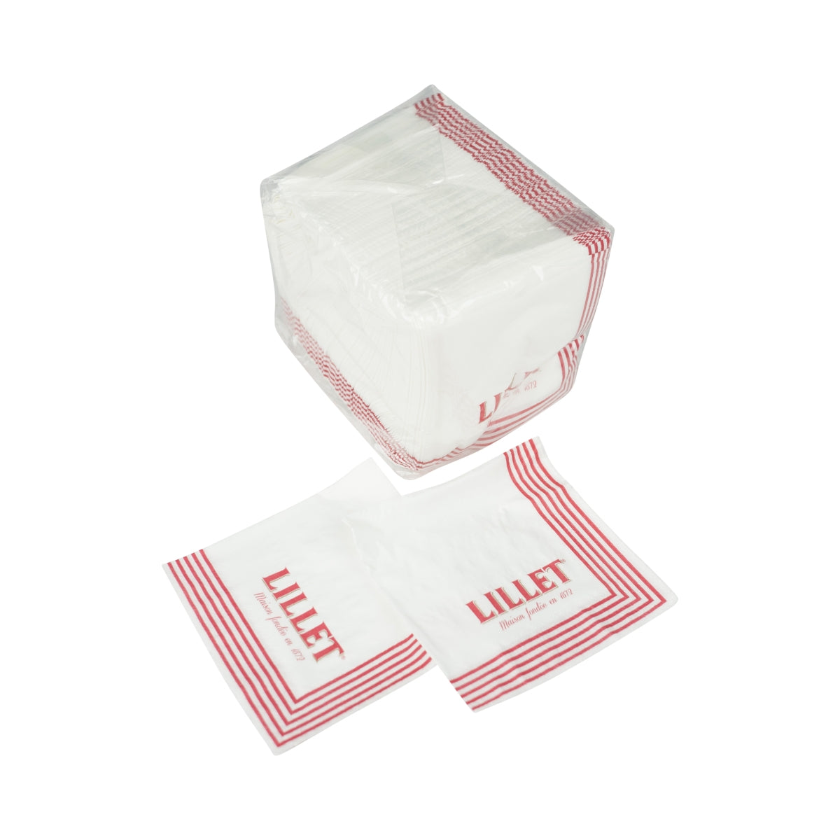 100x Lillet Servietten Untersetzer Tropfschutz Napkin 24x24cm Gastro Getränke