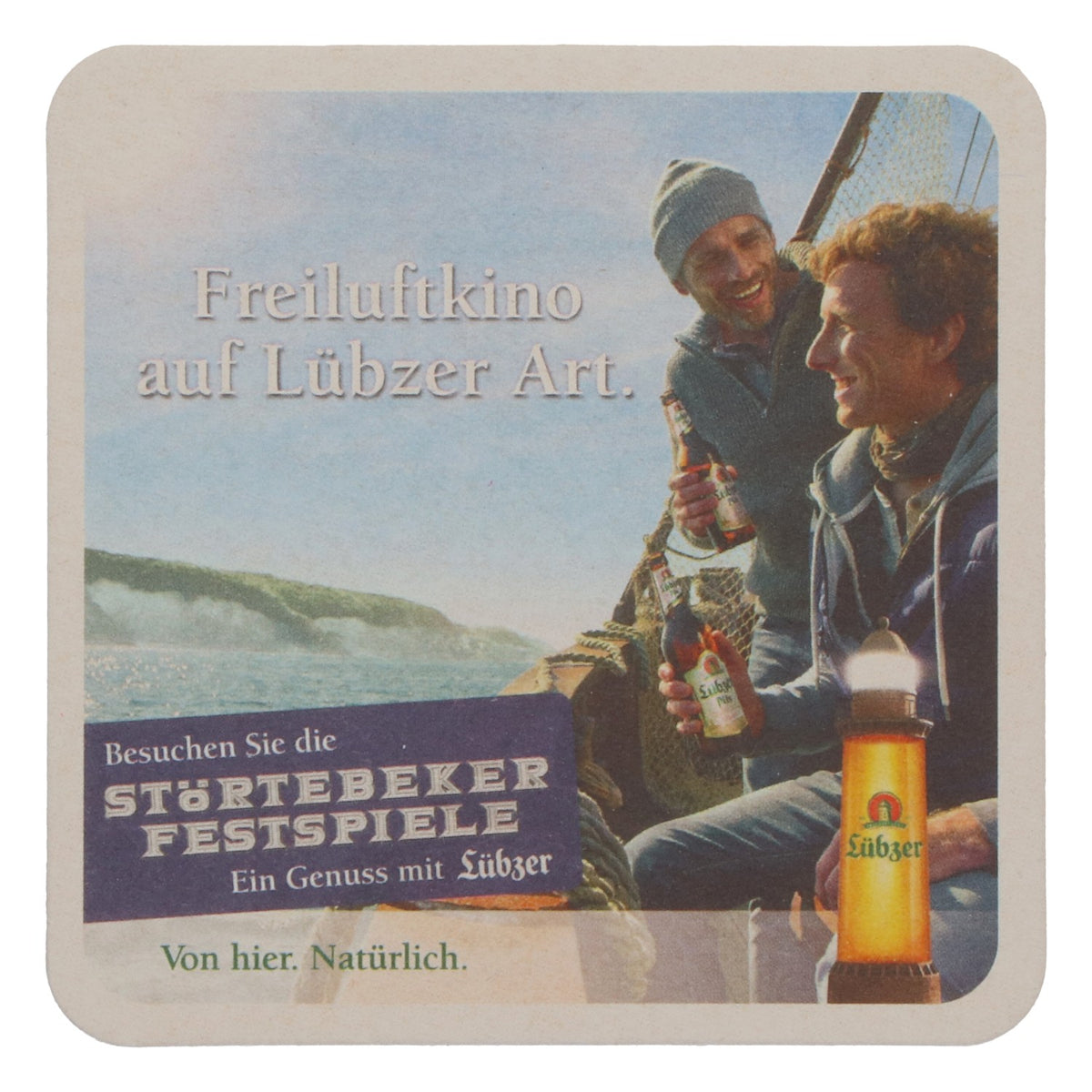 100x Lübzer Bier Bierdeckel Untersetzer Freiluftkino auf Lübzer Art neu Bar – Ansicht 4