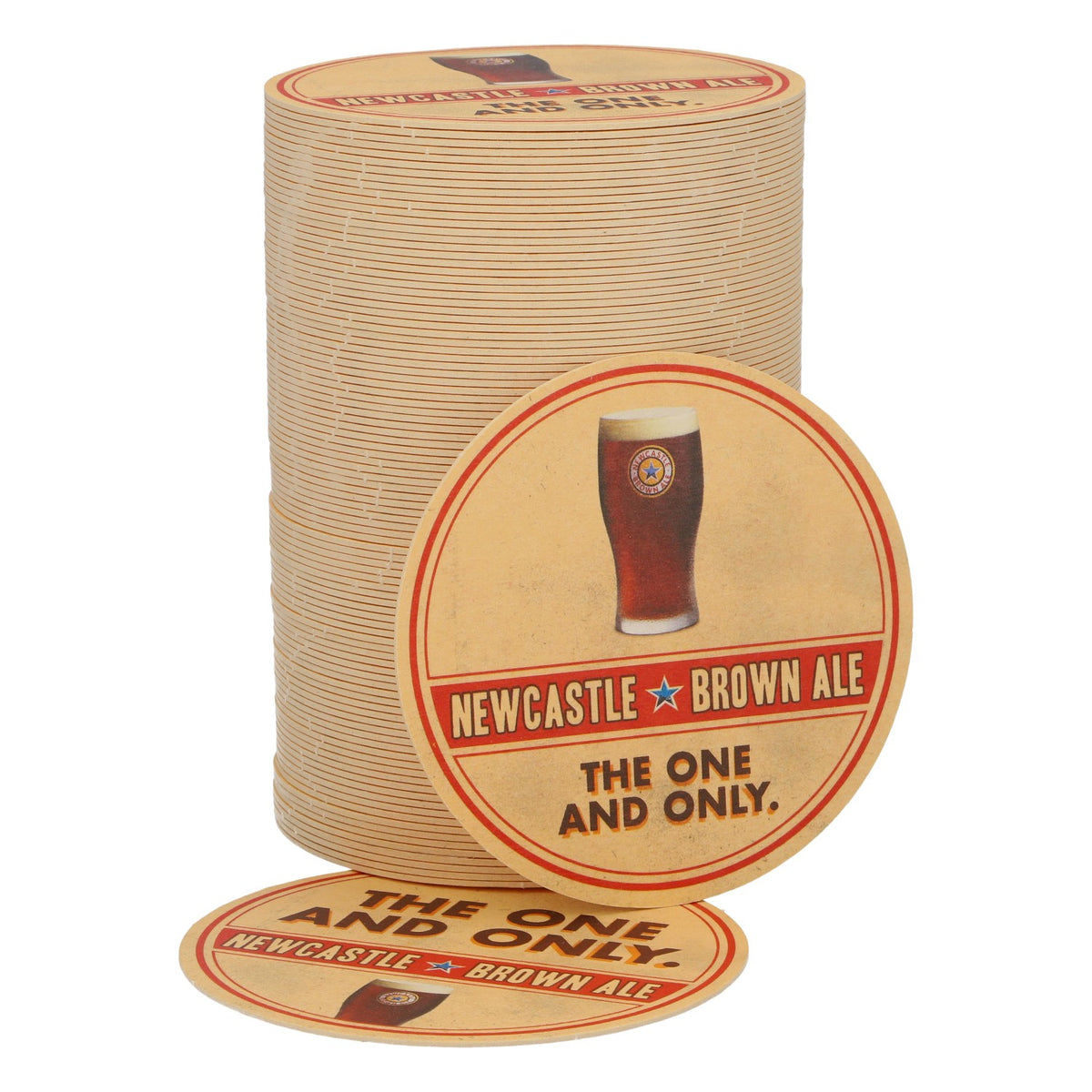 100x Newcastle Brown Ale Bier Bierdeckel Untersetzer the one and only