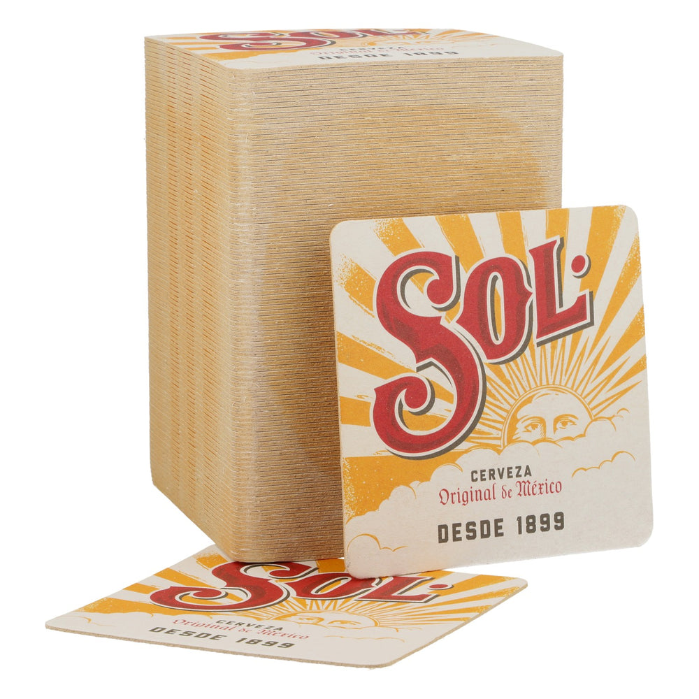 100x Sol Bier Bierdeckel Untersetzer Glasuntersetzer Cerveza