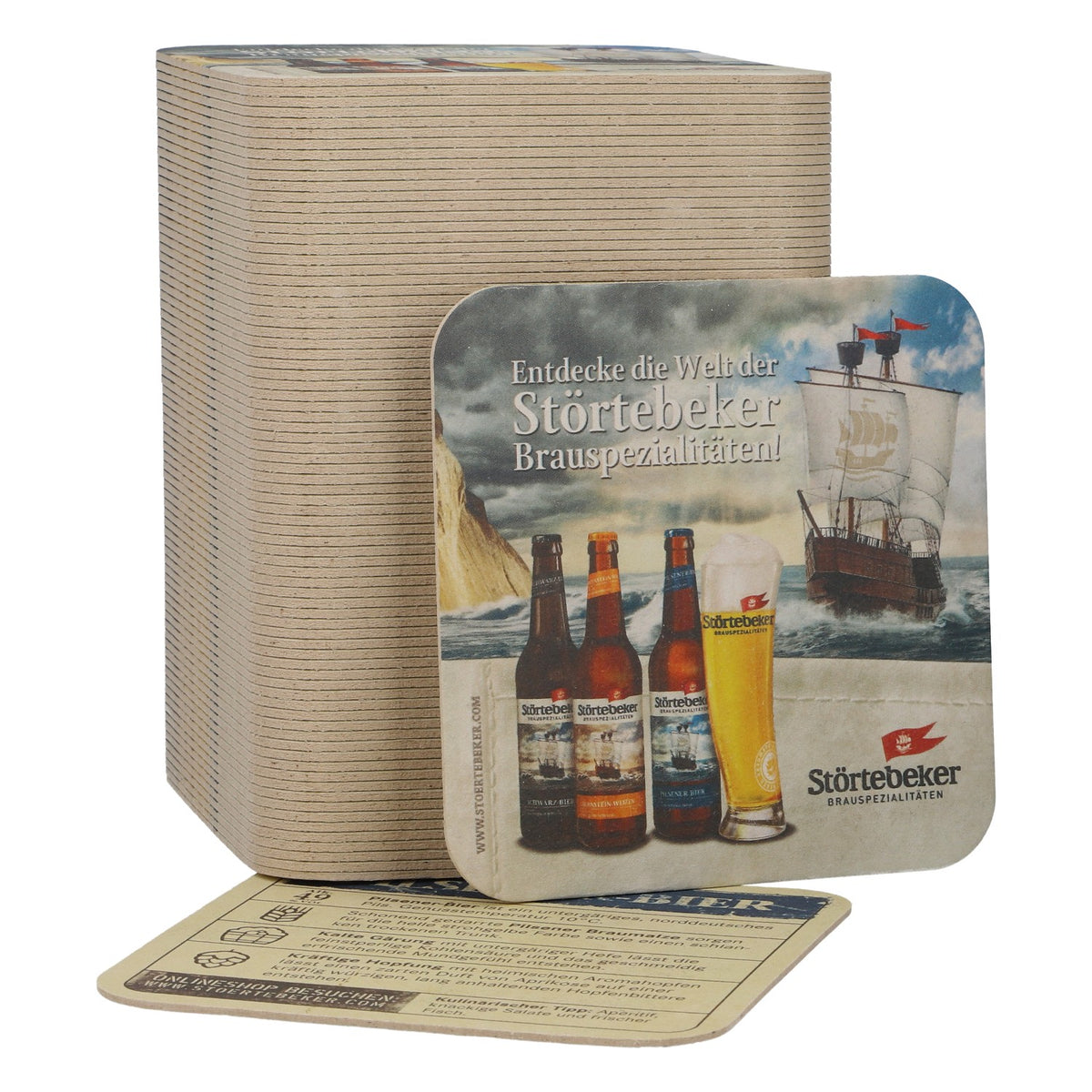 100x Störtebeker Bier Bierdeckel Pilsener Untersetzer Bar Party neu