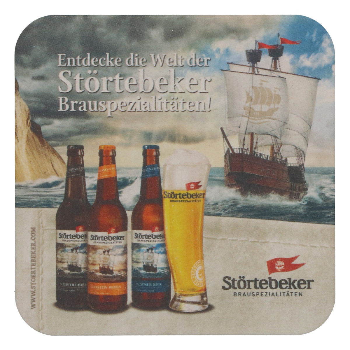 100x Störtebeker Bier Bierdeckel Pilsener Untersetzer Bar Party neu – Ansicht 3