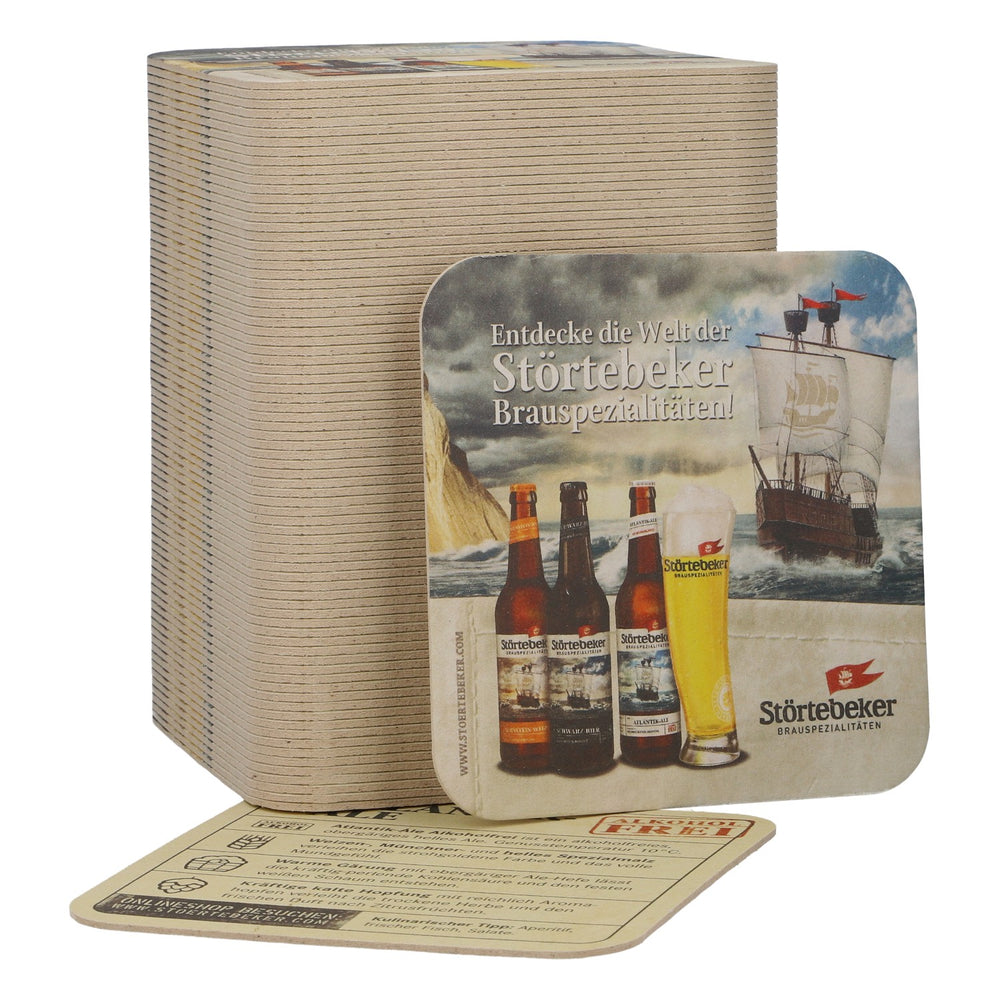 100x Störtebeker Bierdeckel Atlantik-Ale Alkoholfrei Untersetzer