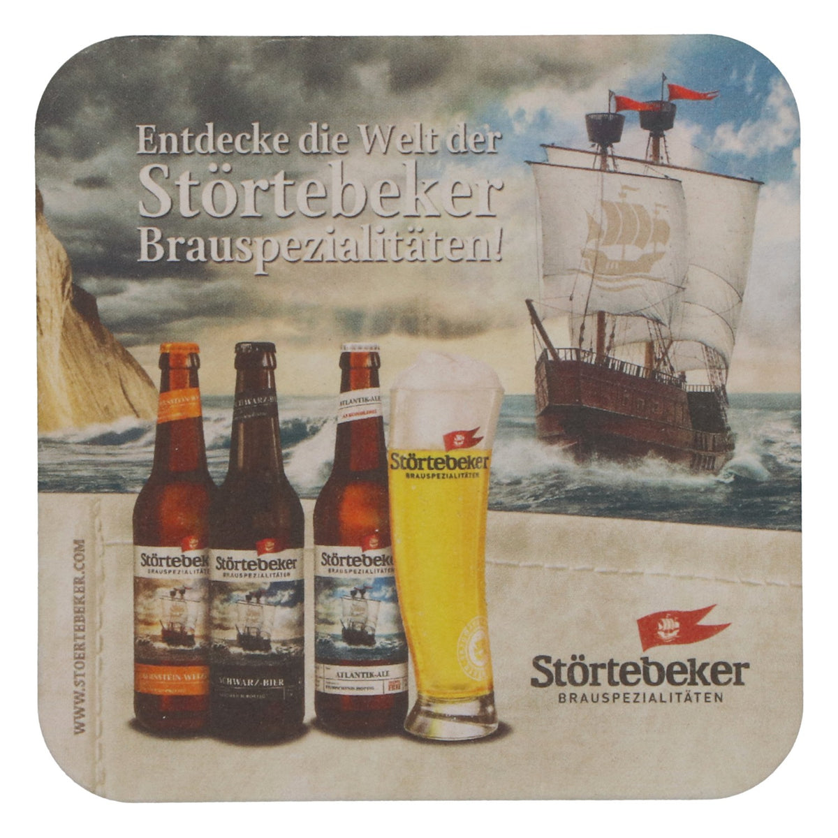 100x Störtebeker Bierdeckel Atlantik-Ale Alkoholfrei Untersetzer – Ansicht 3