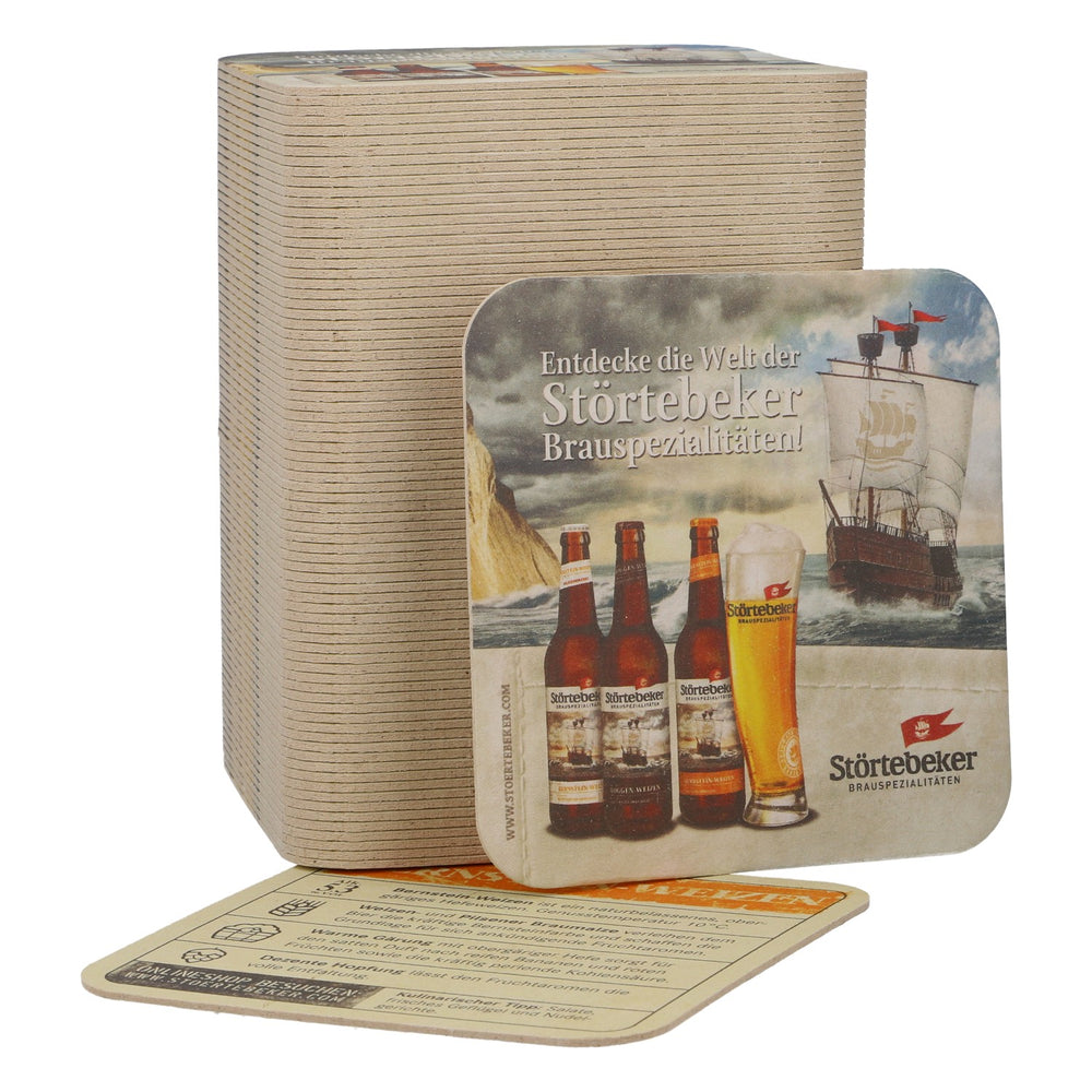 100x Störtebeker Bierdeckel Bernstein-Weizen Untersetzer Bier Party