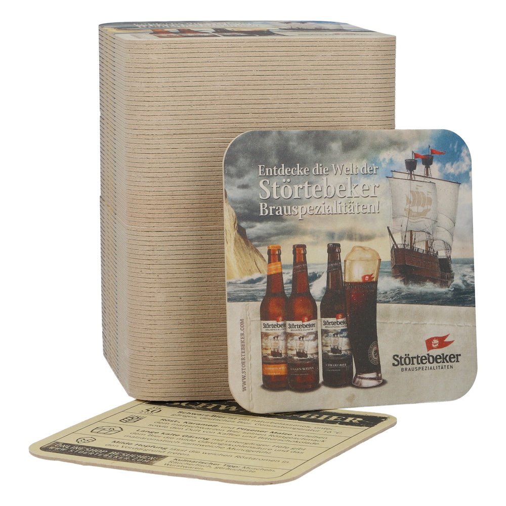 100x Störtebeker Bierdeckel Schwarz-Bier Untersetzer Barzubehör neu