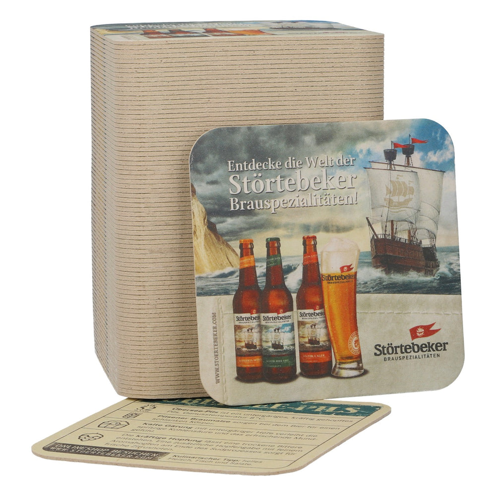 100x Störtebeker Bierdeckel Übersee-Pils Untersetzer Barzubehör