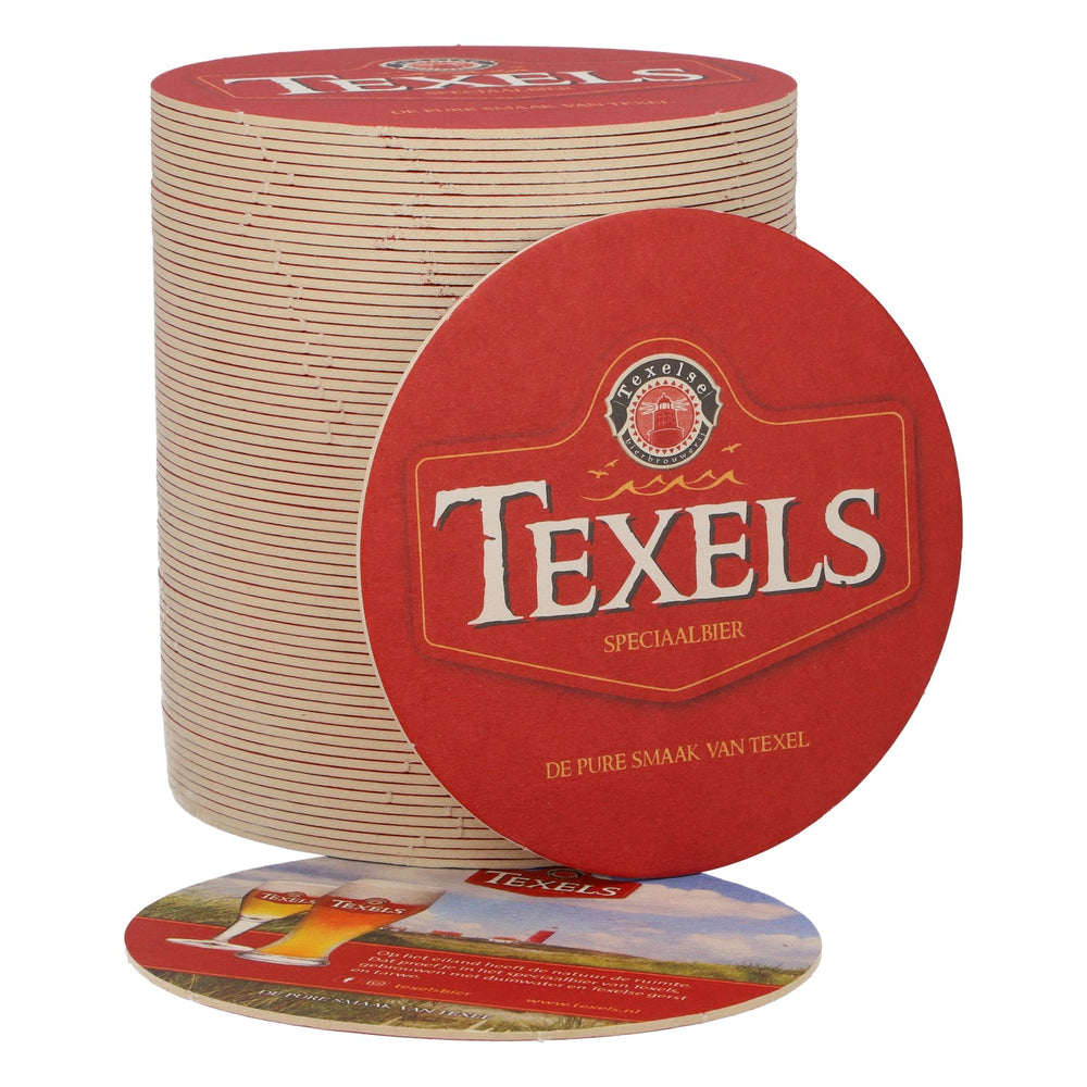 100x Texels Bier Bierdeckel Untersetzer Glasuntersetzer rot Leuchtturm
