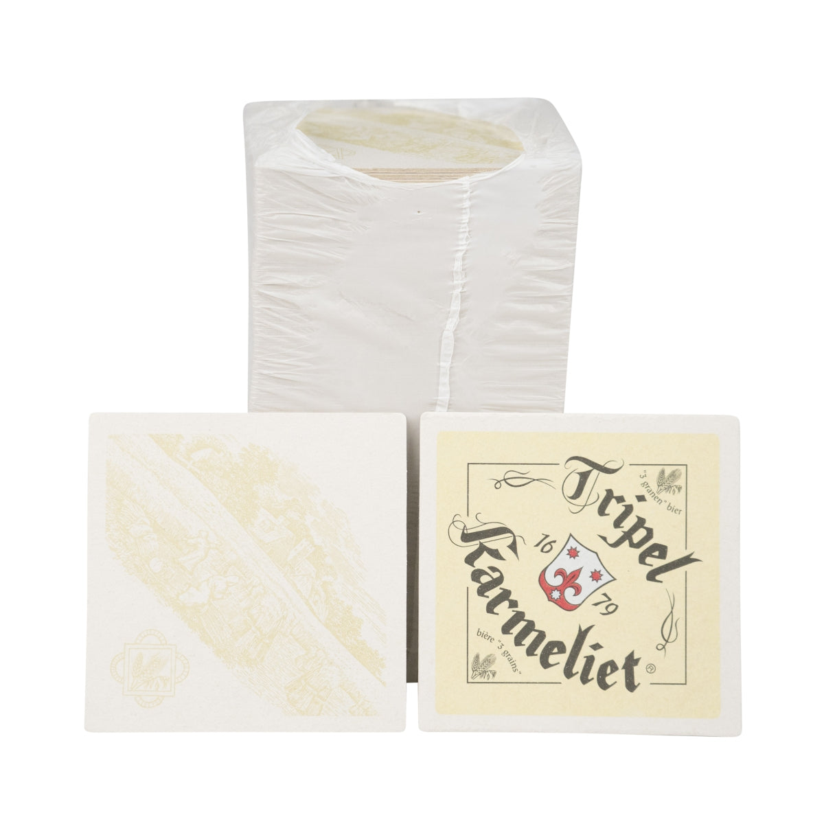 100x Tripel Karmeliet Bierdeckel Untersetzer Quadtratisch 10x10cm Coaster Tropf