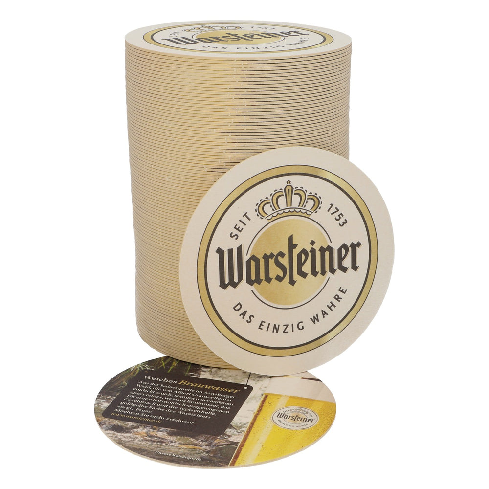 100x Warsteiner Bier Bierdeckel Untersetzer Glasuntersetzer Weiches Brauwasser"