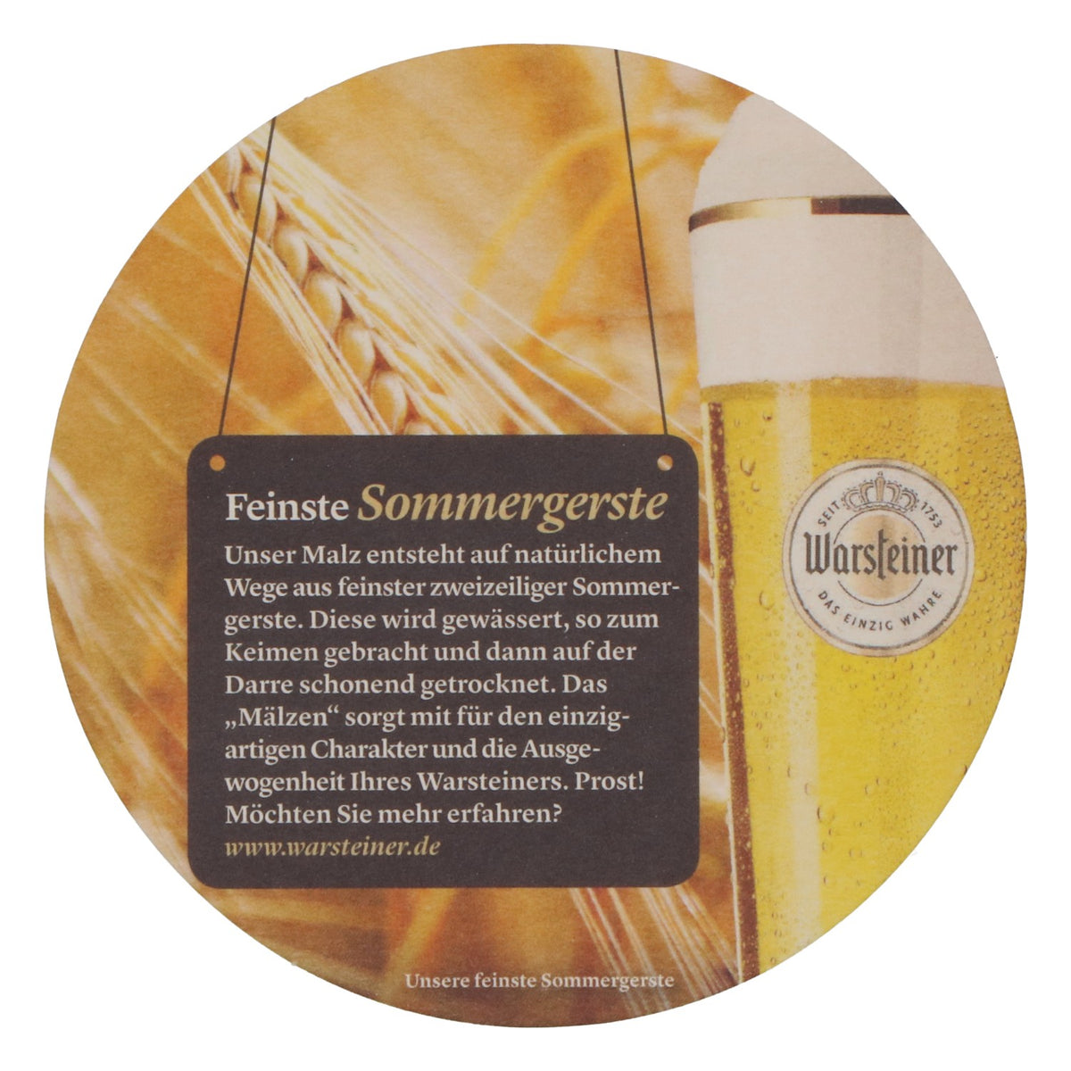 100x Warsteiner Bier Bierdeckel Untersetzer Glasuntersetzer "Feinste Sommergerste" – Ansicht 4