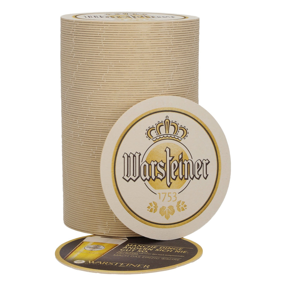 100x Warsteiner Bierdeckel Ø 10,5 cm "Manche Dinge ändern sich nie. Gut so."