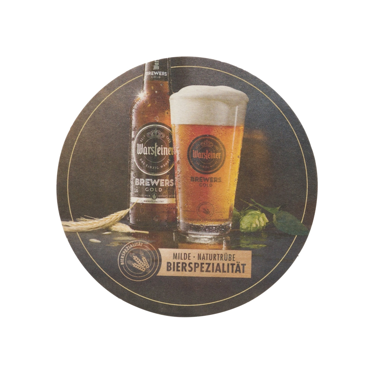 100x Warsteiner Bierdeckel 11cm Brewers Gold Gläser Untersetzer Bierfilz Beer – Ansicht 2