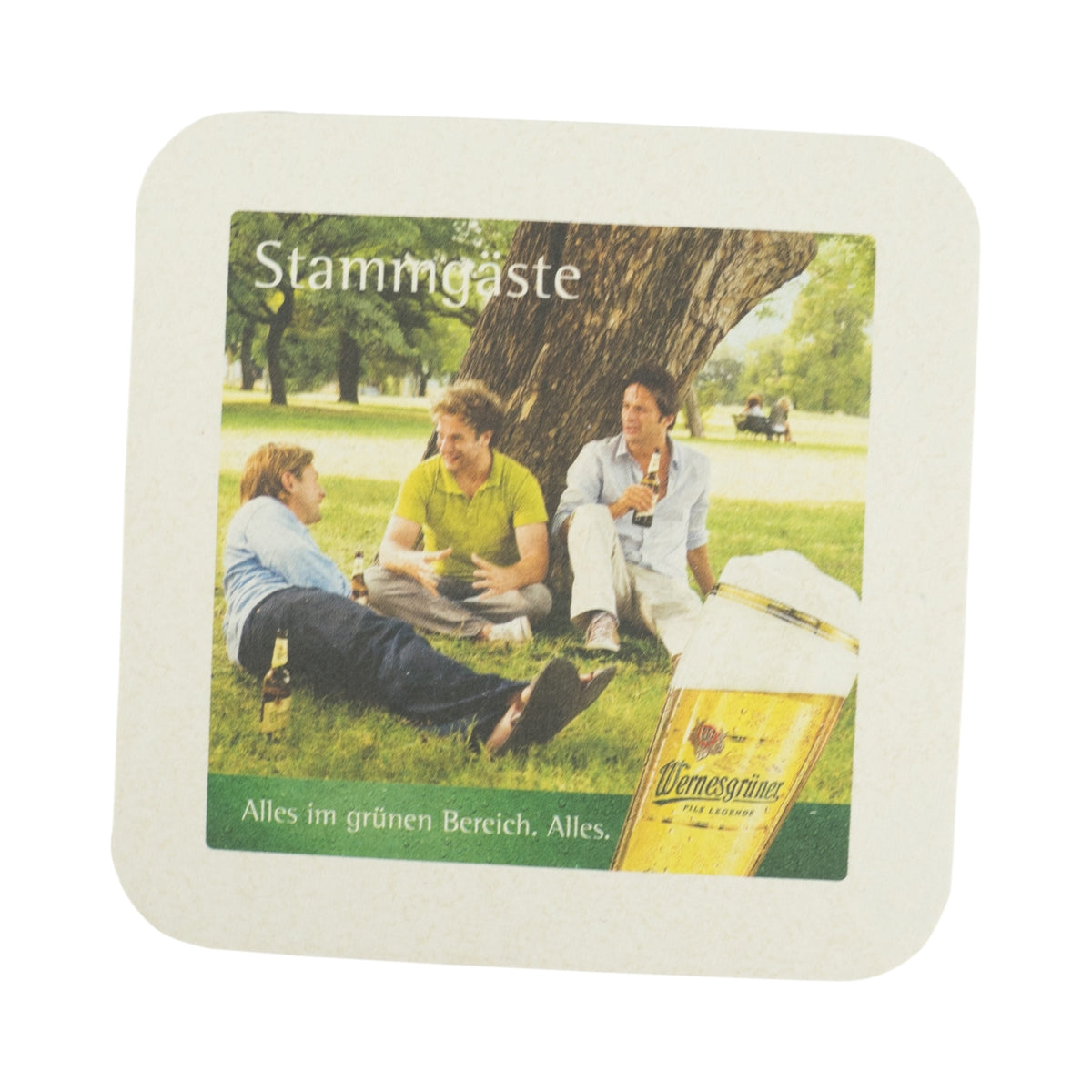100x Wernesgrüner Bier Bierdeckel Logo Pilslegende Untersetzer Gläser Bierfilz – Ansicht 2