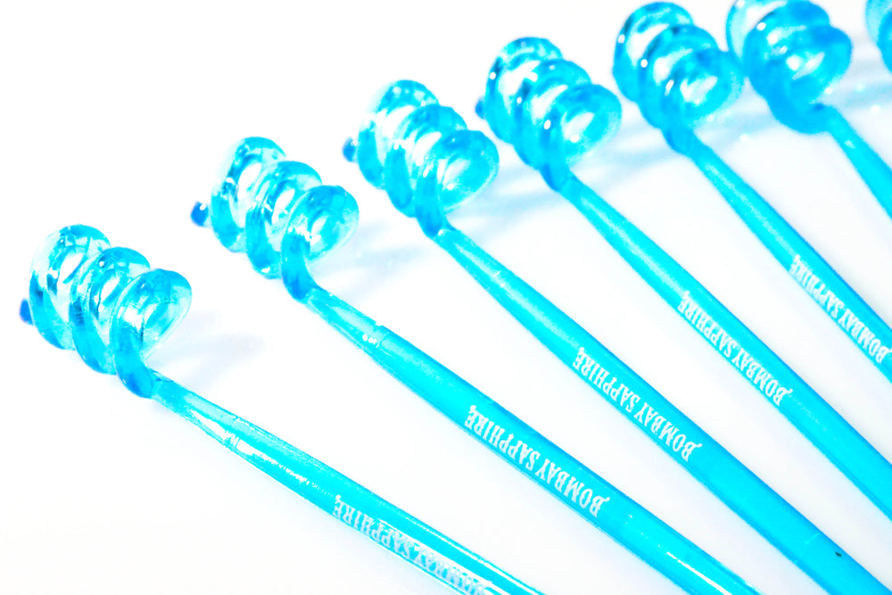 10x Bombay Sapphire Gin Stirrer Umrührer Barzubehör gedrehter Spitze