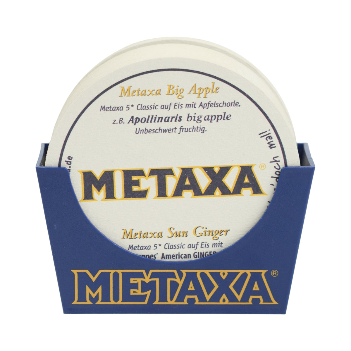 10x Metaxa Brandy Untersetzer Set 10x Aufsteller + 100x Bierdeckel Gläser