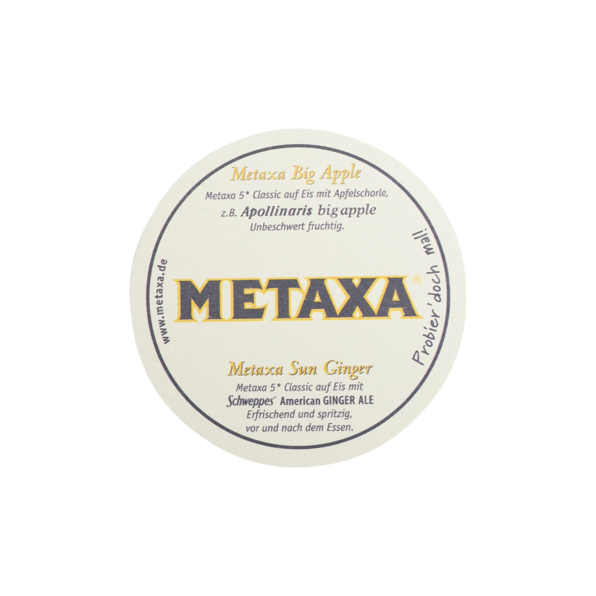 10x Metaxa Brandy Untersetzer Set 10x Aufsteller + 100x Bierdeckel Gläser – Ansicht 3