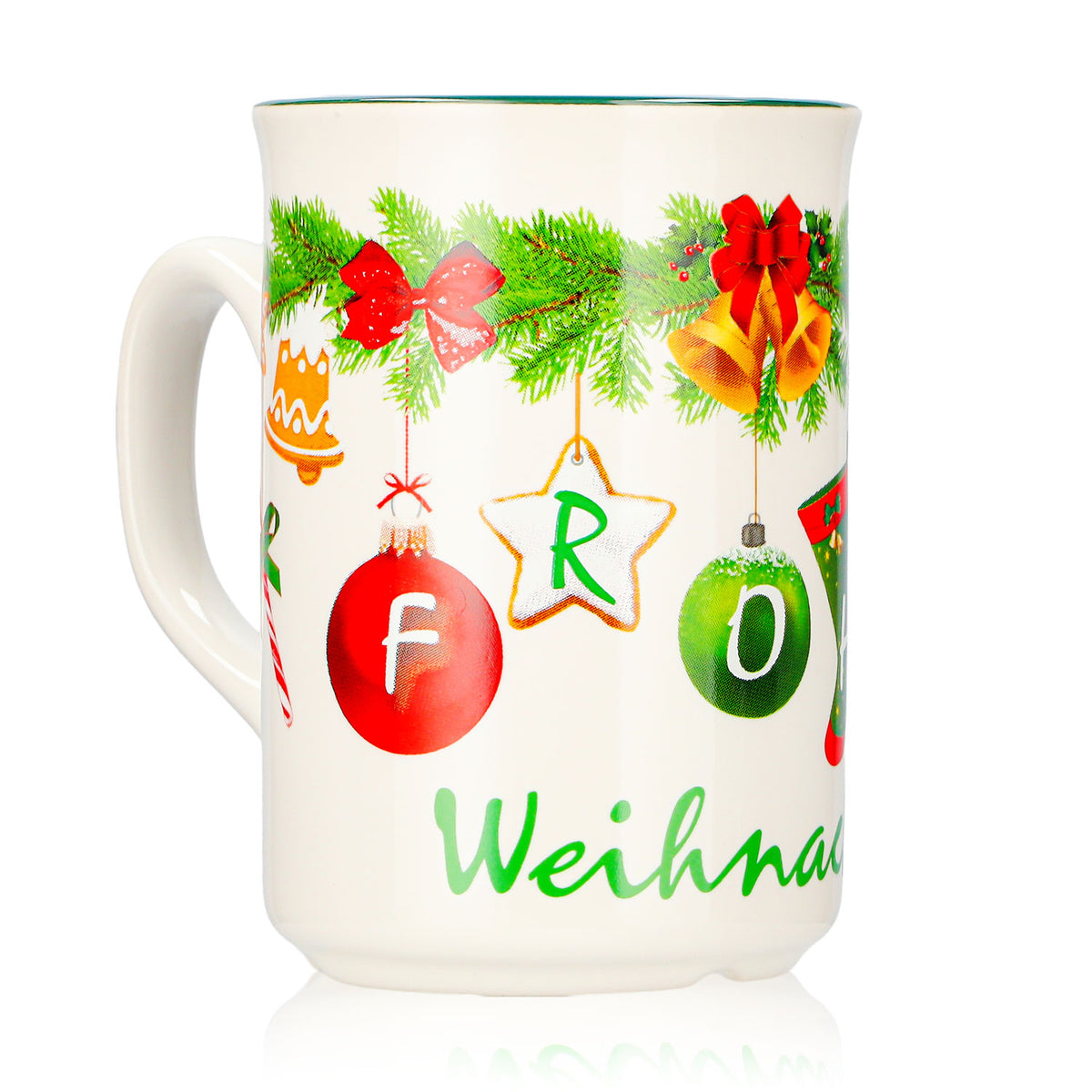 12 Mohaba Glühweinbecher Form 9000 Weihnachtsgirlande Frohe Weihnachten chamonix 0,2l geeicht – Ansicht 3