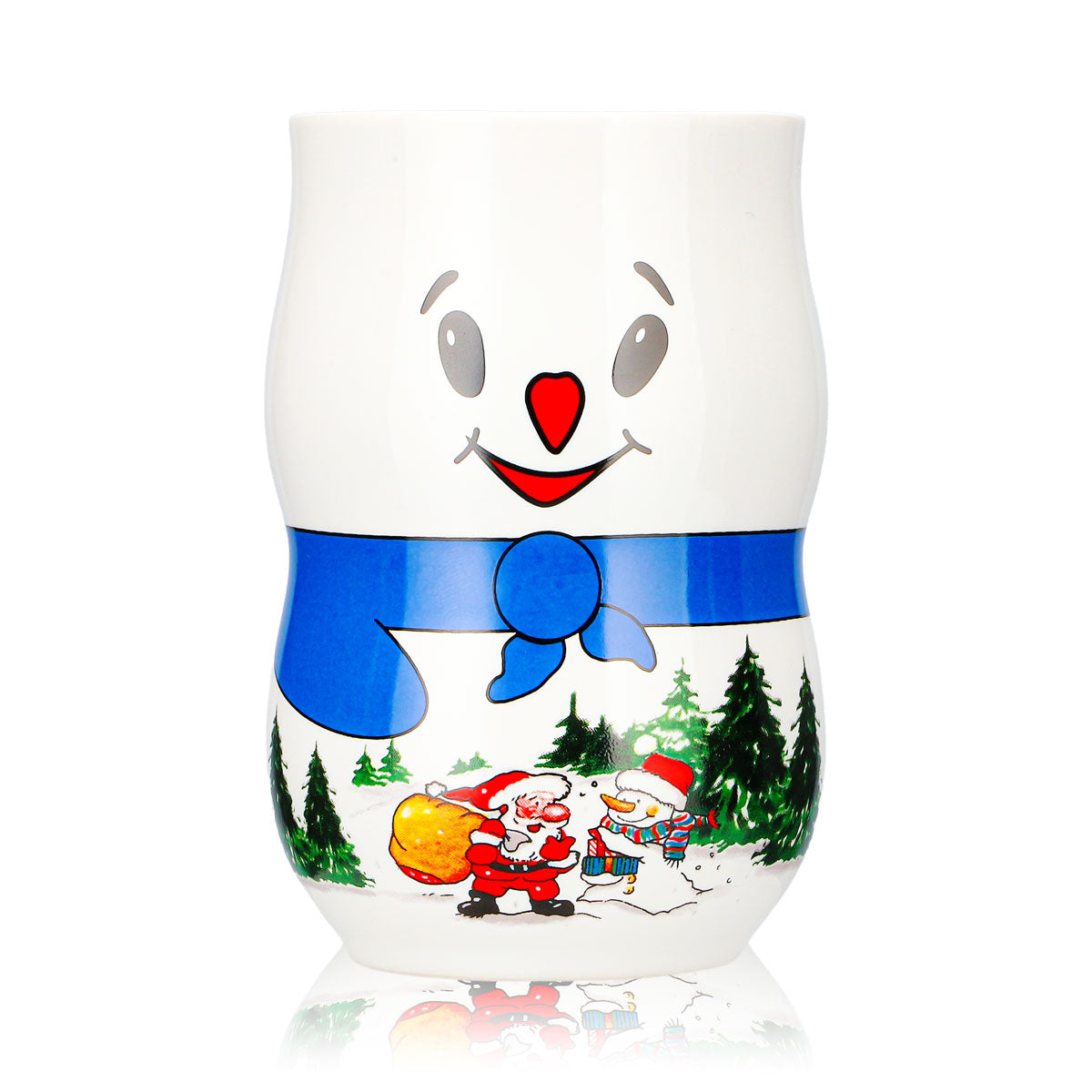6 Mohaba Glühweinbecher Schneemann-Tasse Iceman Weihnachtsmann weiß 0,2l geeicht – Ansicht 2