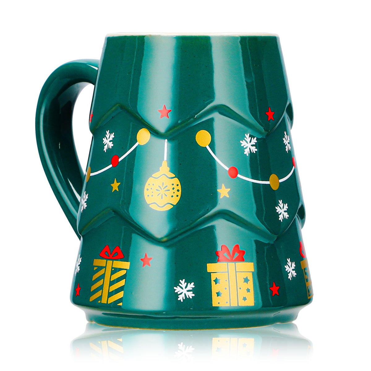 2 Mohaba Glühweinbecher Tannenbaum-Tasse dunkelgrün / chamonix 0,2l geeicht – Ansicht 3