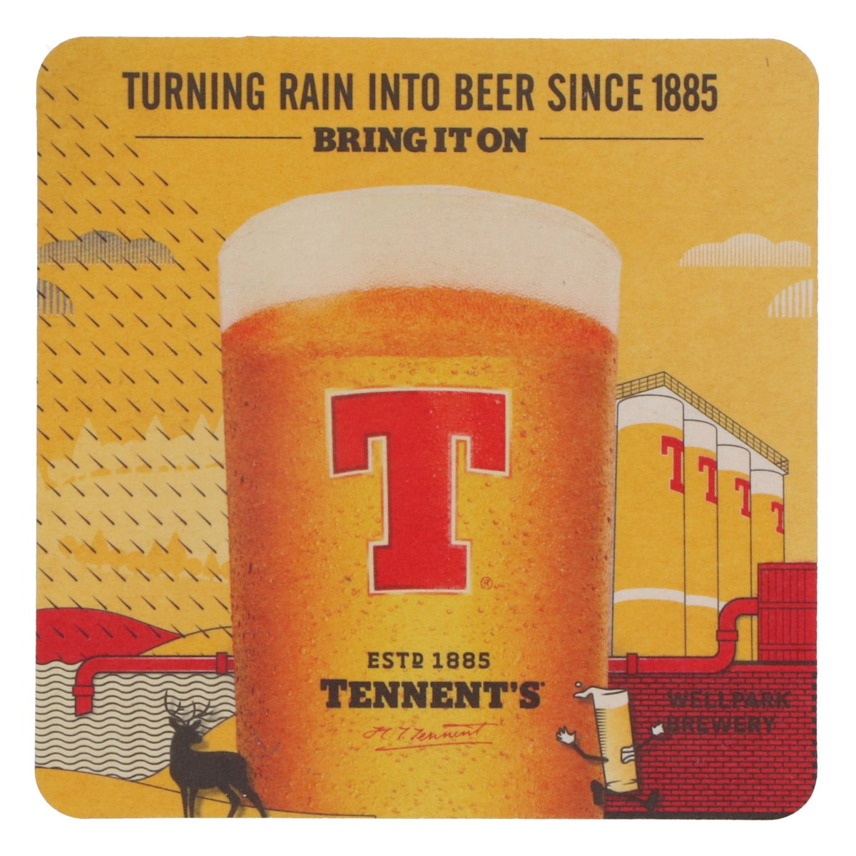 120x Tennent's Bier Bierdeckel Untersetzer Glasuntersetzer Deckel 9,5x9,5 cm – Ansicht 4
