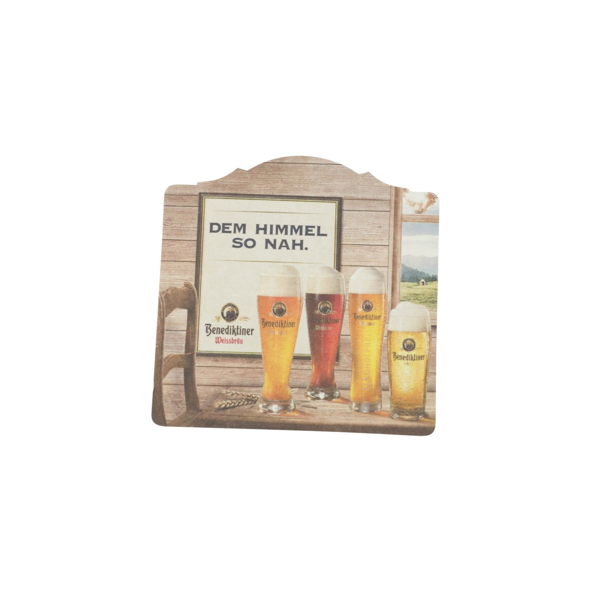 125x Benediktiner Bier Untersetzer Papier 10x9 Bierdeckel Gläser Tisch Schoner – Ansicht 2