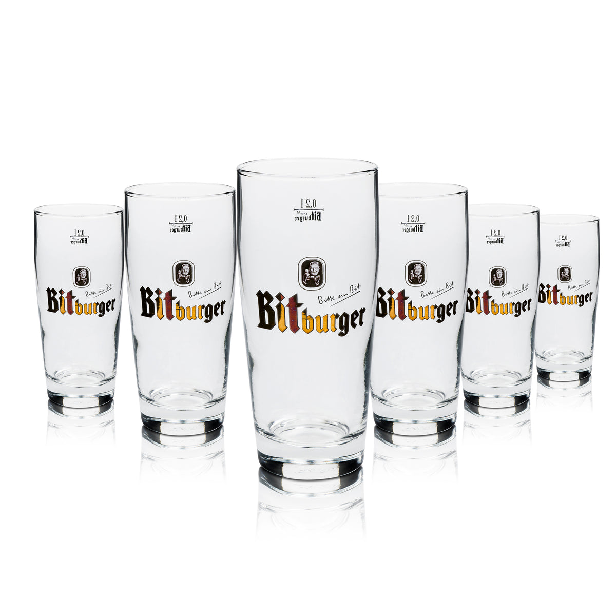 12x Bitburger Bier Glas 0,2l Willi Becher – Ansicht 5