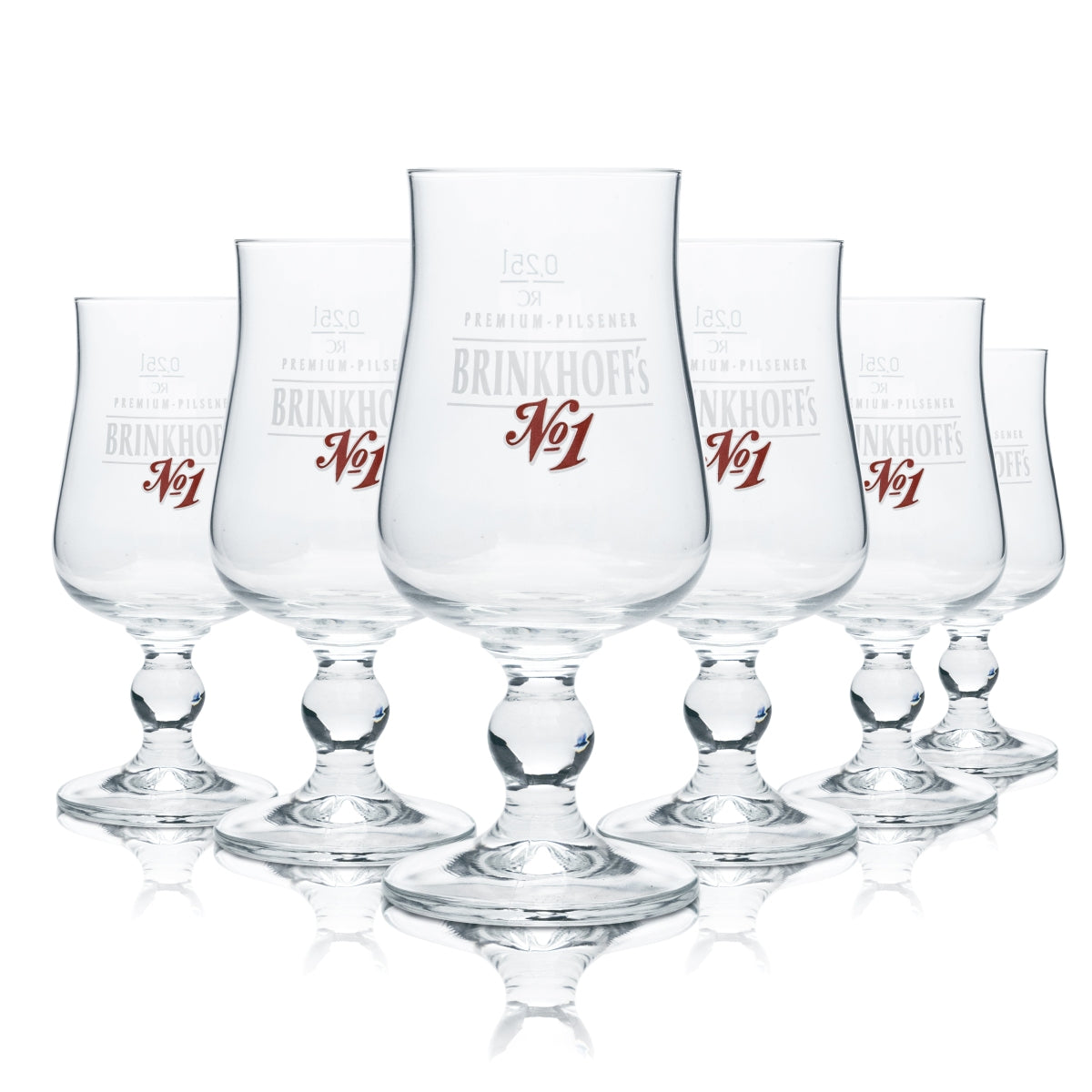 12x Brinkhoffs Bier Glas 0,25l Pokal Tulpe Gläser Brauerei Gastro Pils Dortmund
