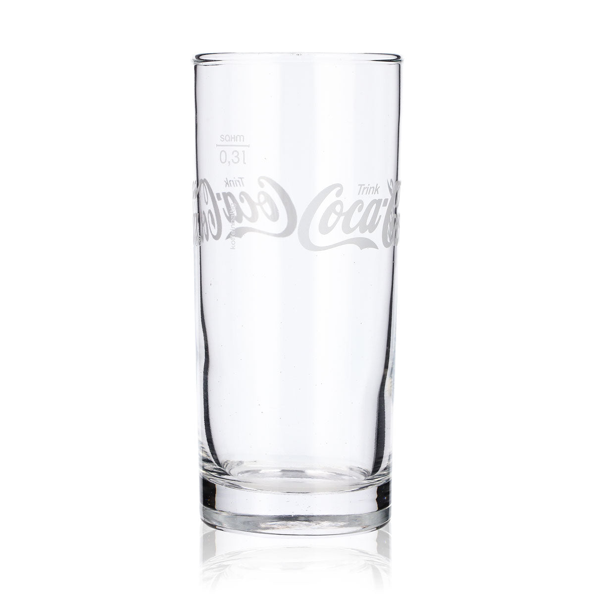 12x Coca Cola Longdrink Glas 0,3l Becher Schriftzug horizontal Sahm – Ansicht 2